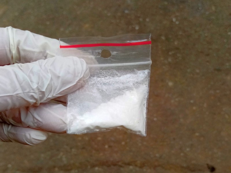 Znaleziona przez strażników torebka z metamfetaminą